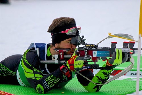 biathlete prone position