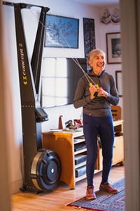 woman on skierg