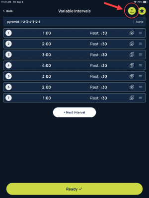 share workout screenshot