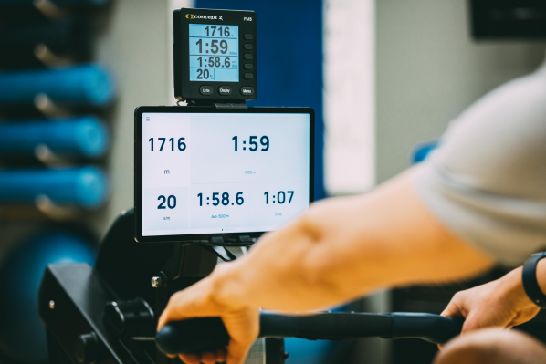 ErgData showing on tablet