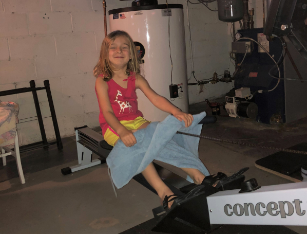 Lilly on RowErg