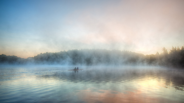 Misty sunrise