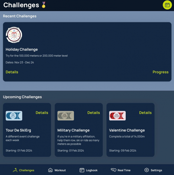 ergdata challenges screenshot