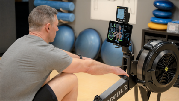 man on rowerg