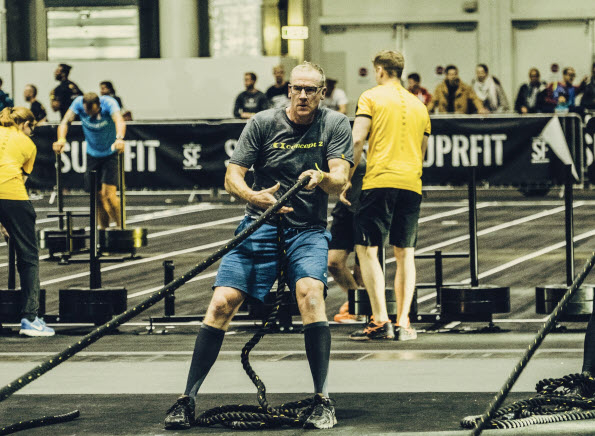 Martin Stridde of Concept2 Germany participates in his first HYROX competition.